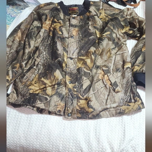STEARNS EUC MENS SZ LARGE CAMMO  REALTREE INSULATED JACKET COAT - Picture 1 of 10